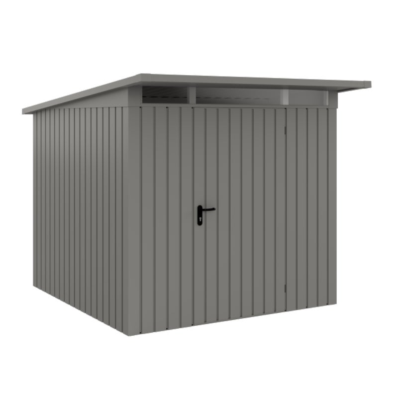 Domek ogrodowy narzędziowy EcoStar Euroline P-Line 5 4.2 m2 szary Hormann