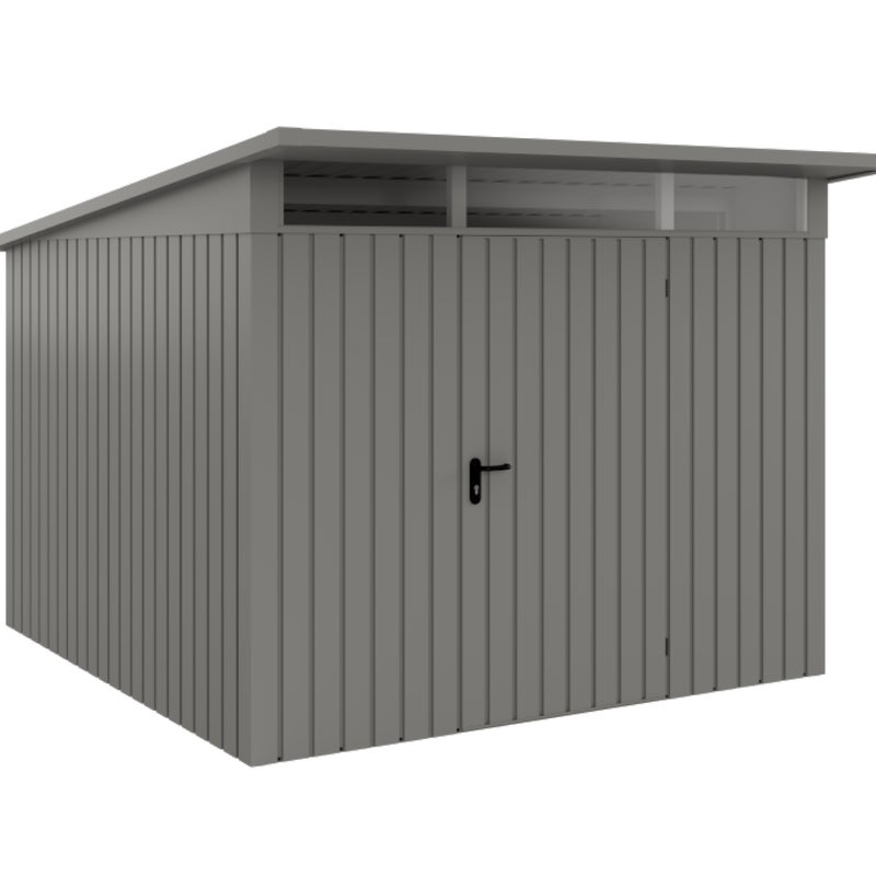 Domek ogrodowy narzędziowy EcoStar Euroline P-Line 10 6.4 m2 szary Hormann