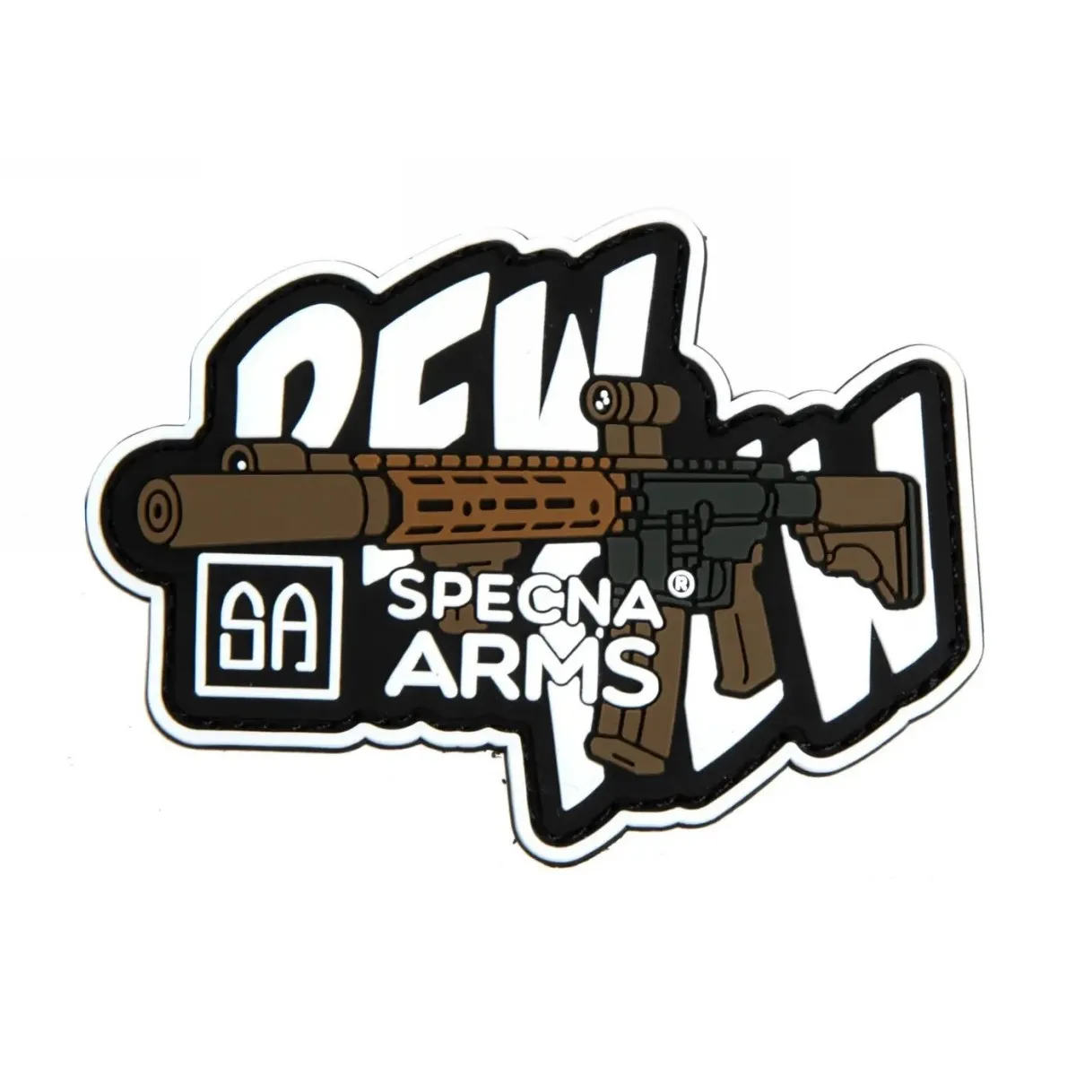Naszywka Specna Arms Pew Pew Czarno-Biała