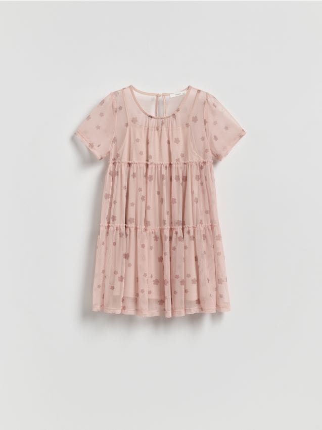 Reserved - Dwuwarstwowa sukienka - pastelowy róż