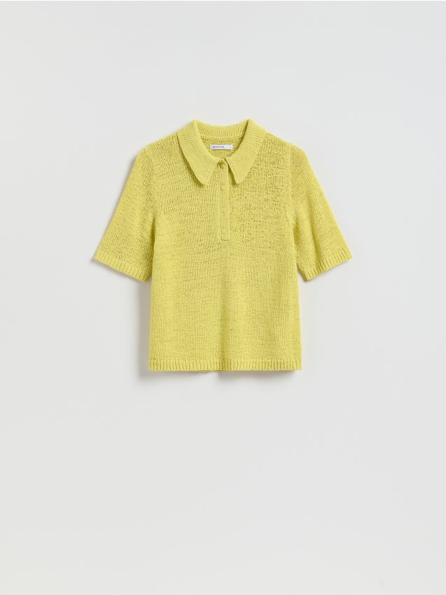 Reserved - Sweter z krótkim rękawem - zielony