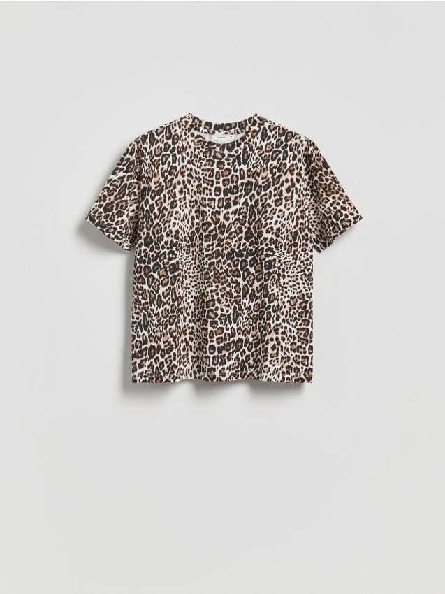 Reserved - T-shirt w panterkę - wielobarwny