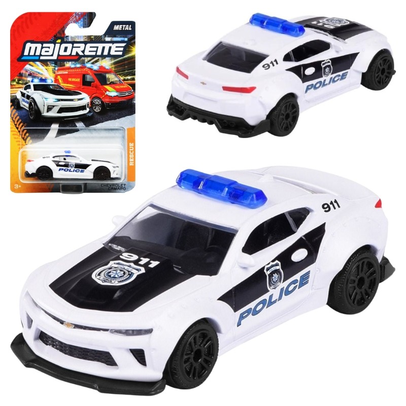 Majorette Rescue SOS Pojazdy Ratownicze Pojazd Autko Samochodzik Model Chevrolet Camaro Radiowóz