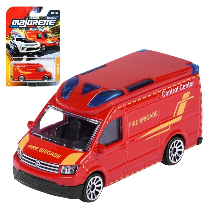 Majorette Rescue SOS Pojazdy Ratownicze Pojazd Autko Samochodzik Model Volkswagen VW Crafter Wóz Strażacki