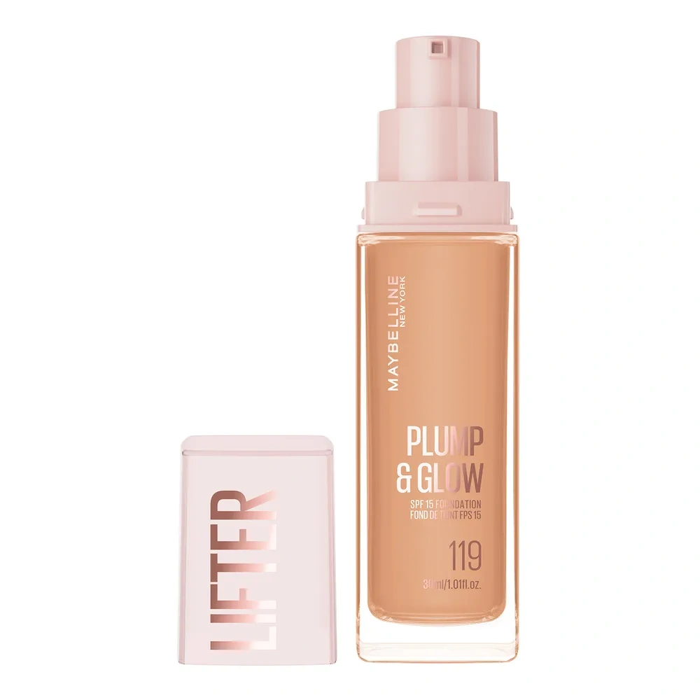Maybelline Lifter Plump & Glow Foundation rozświetlający podkład do twarzy w płynie SPF15 119 30 ml