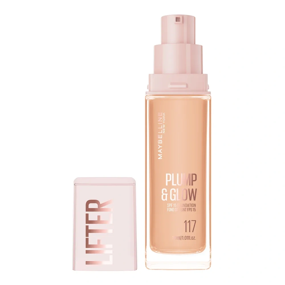 Maybelline Lifter Plump & Glow Foundation rozświetlający podkład do twarzy w płynie SPF15 117 30 ml