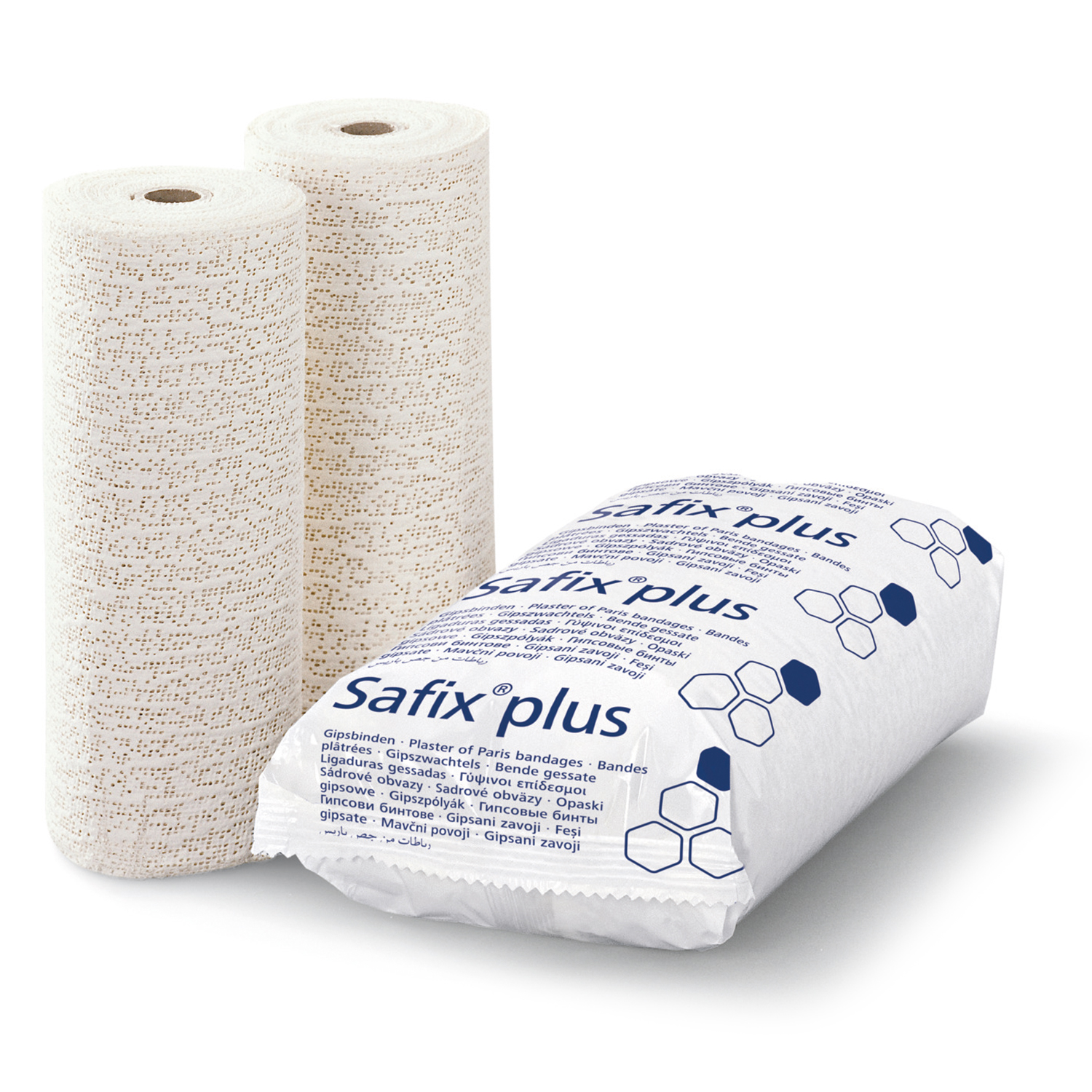 Safix Plus, opaska gipsowa szybko wiążąca, 15 cm x 3 m, 2 sztuki