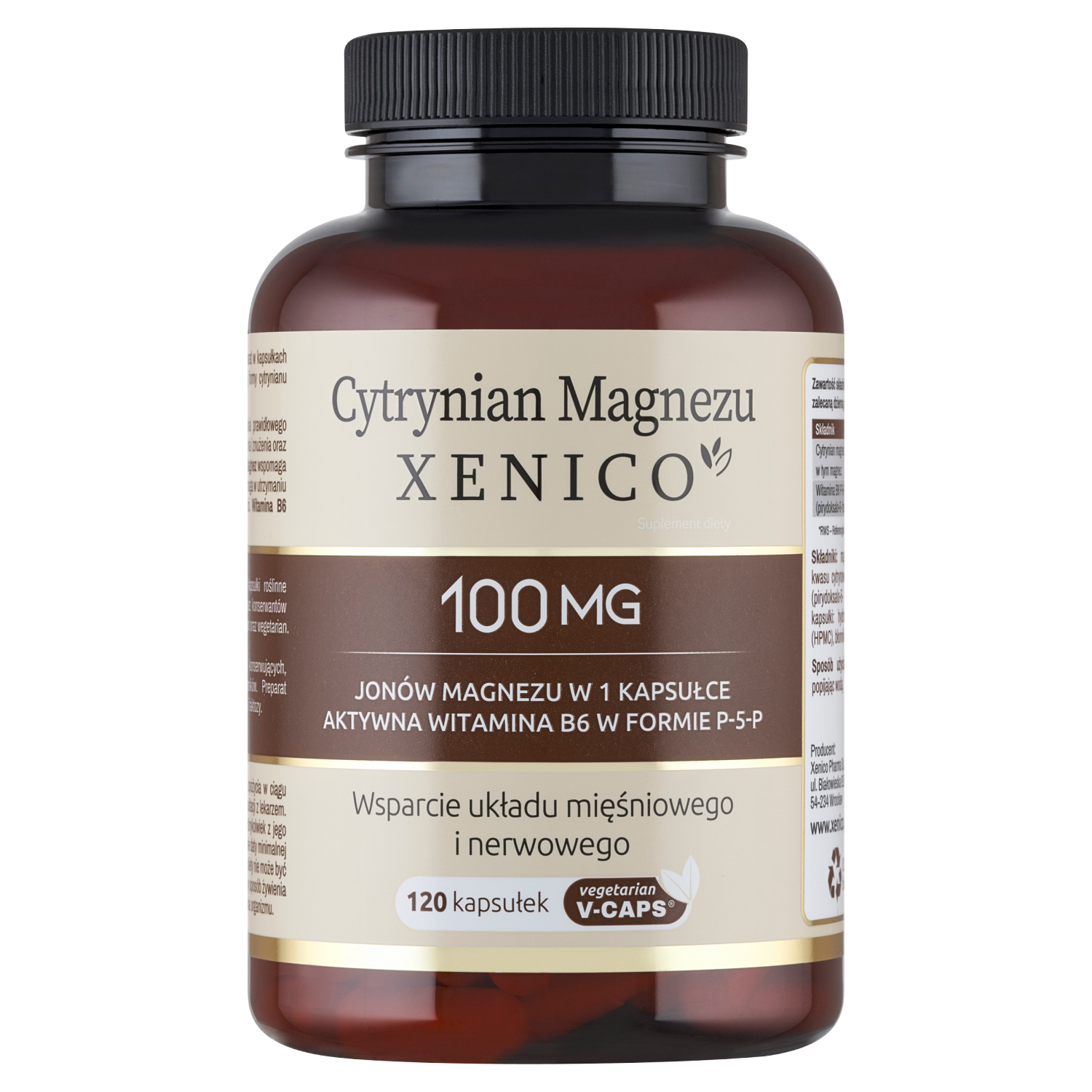 Xenico Cytrynian Magnezu, 120 kapsułek