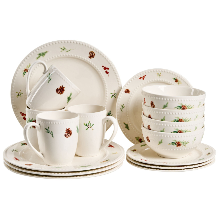Zastawa stołowa 16-częściowa MARJORAM Porcelana Biały B678025