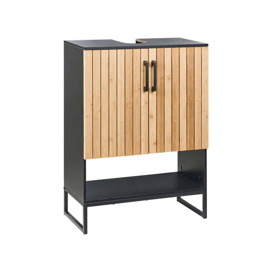 Szafka łazienkowa pod umywalkę MISCANTI Drewno bambusowe 60 cm Jasnobrązowy B660894