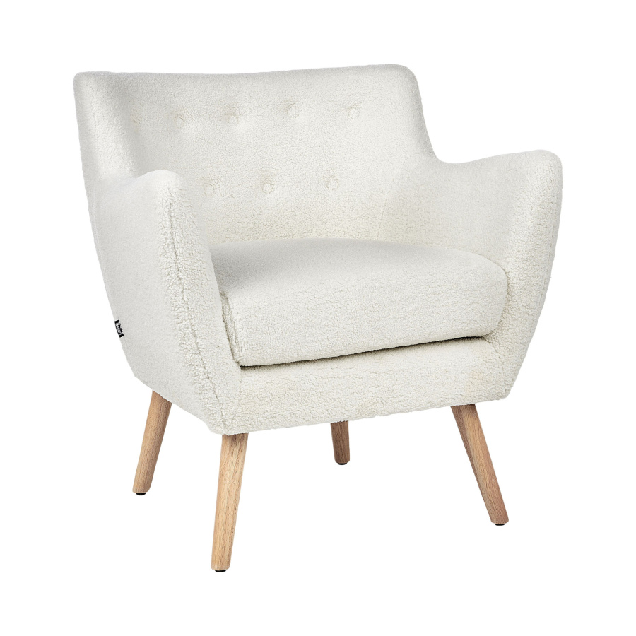 Fotel DRAMMEN Boucle Biały B578855