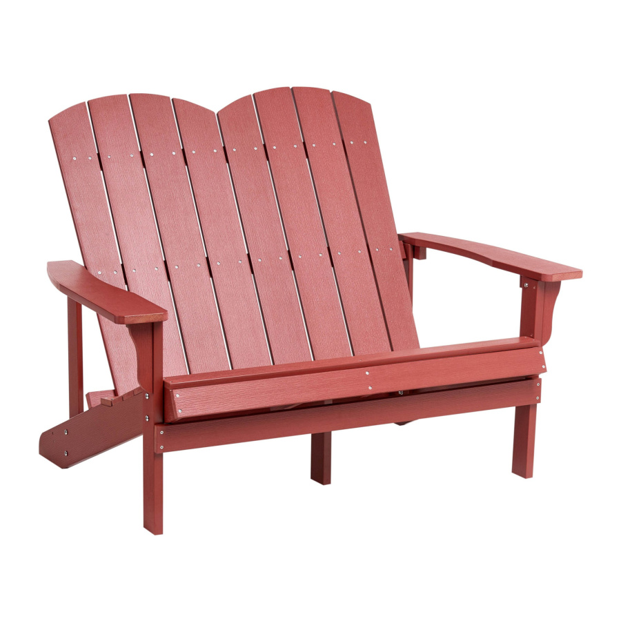 Ławka ogrodowa ADIRONDACK 125 cm Czerwony B658669