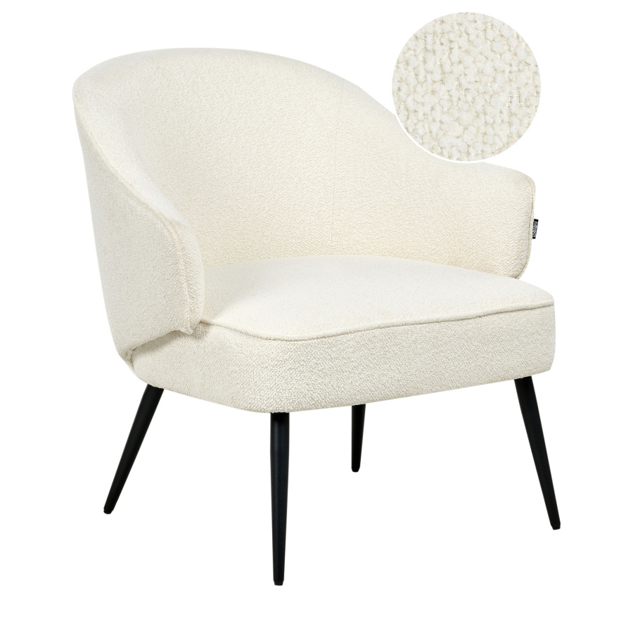 Fotel KAYLA Boucle Złamana biel B648610