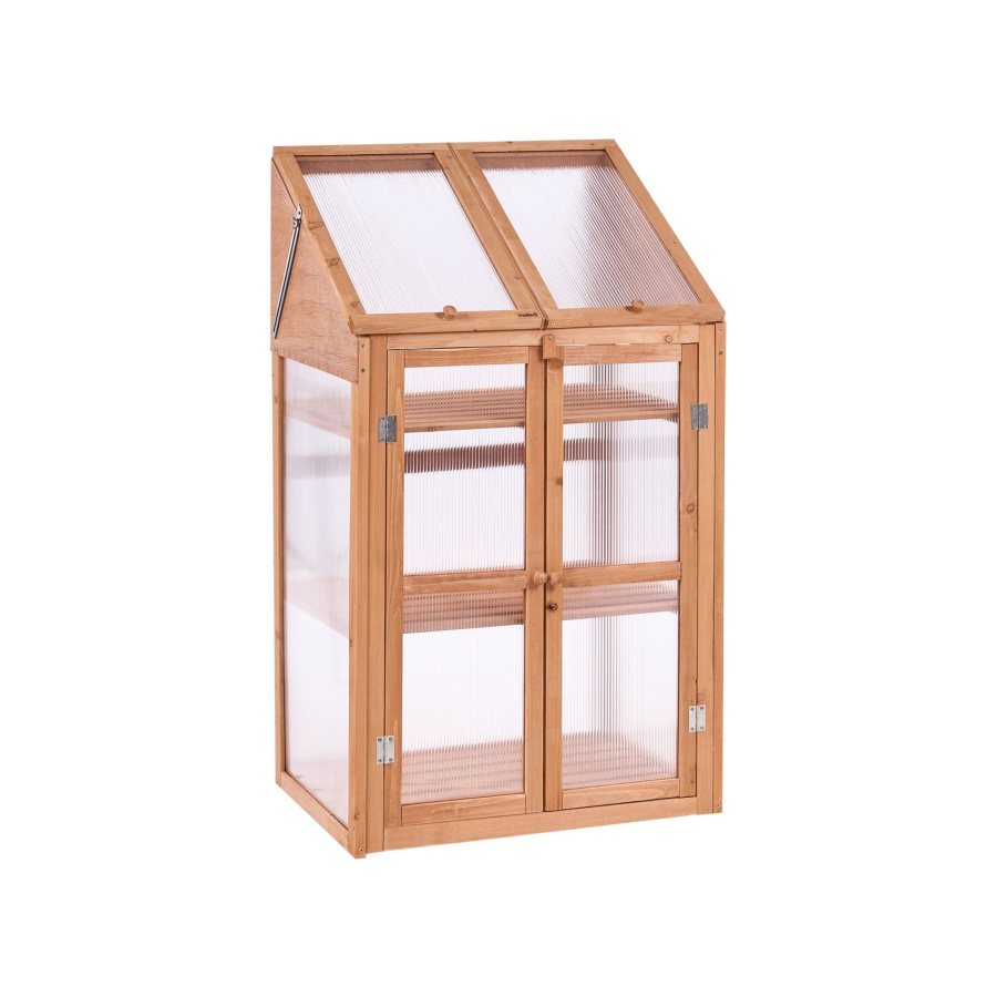 BLmeble VOLVERA Szklarnia balkonowa Drewno jodłowe Jasnobrązowy 49 cm B675012