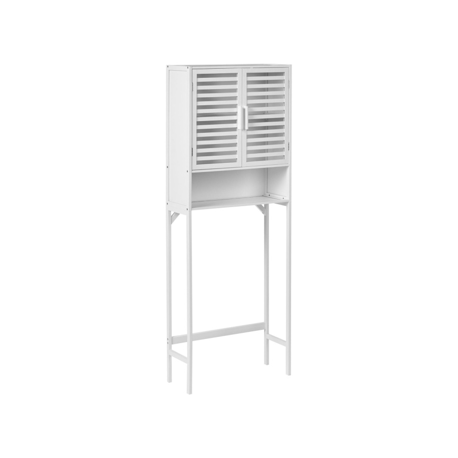 Szafka łazienkowa OKARCHE Drewno bambusowe 63 cm Biały B684999