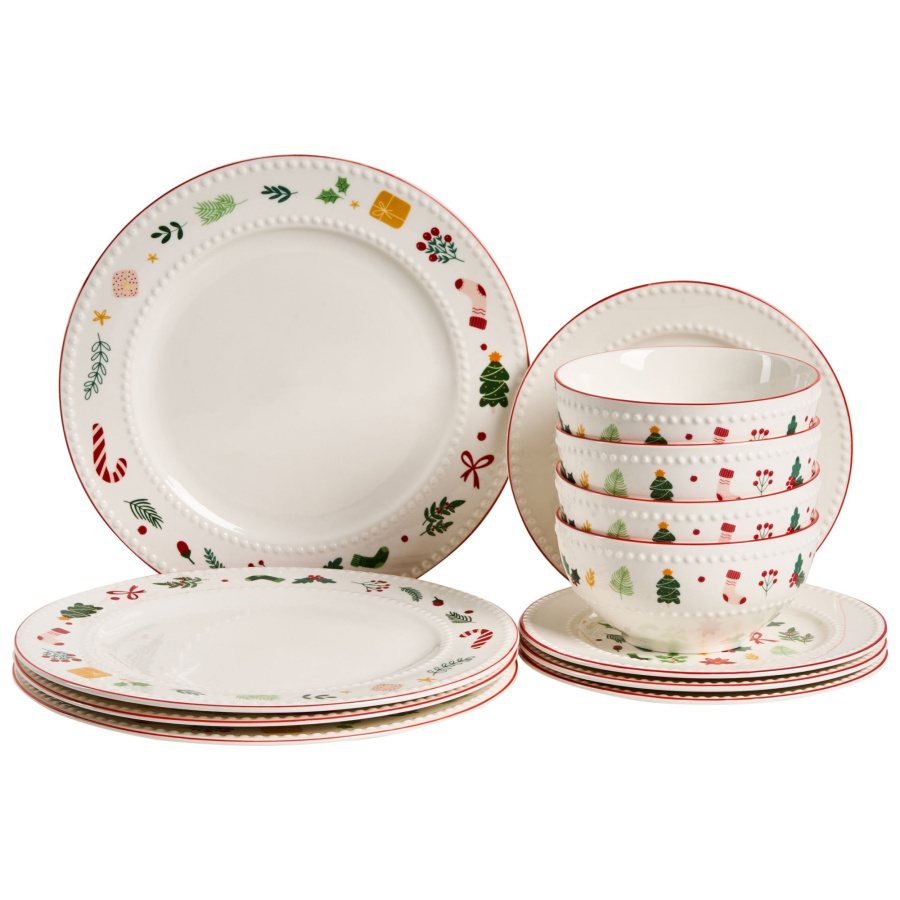 Zastawa stołowa 12-częściowa SAFFRON Porcelana Biały B678045
