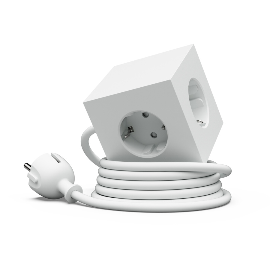 Listwa zasilająca Square 1 z podwójnym USB-C 30 W i podstawą magnetyczną, 3 m - opalizująca biel SQ1-EUFC30-30WH