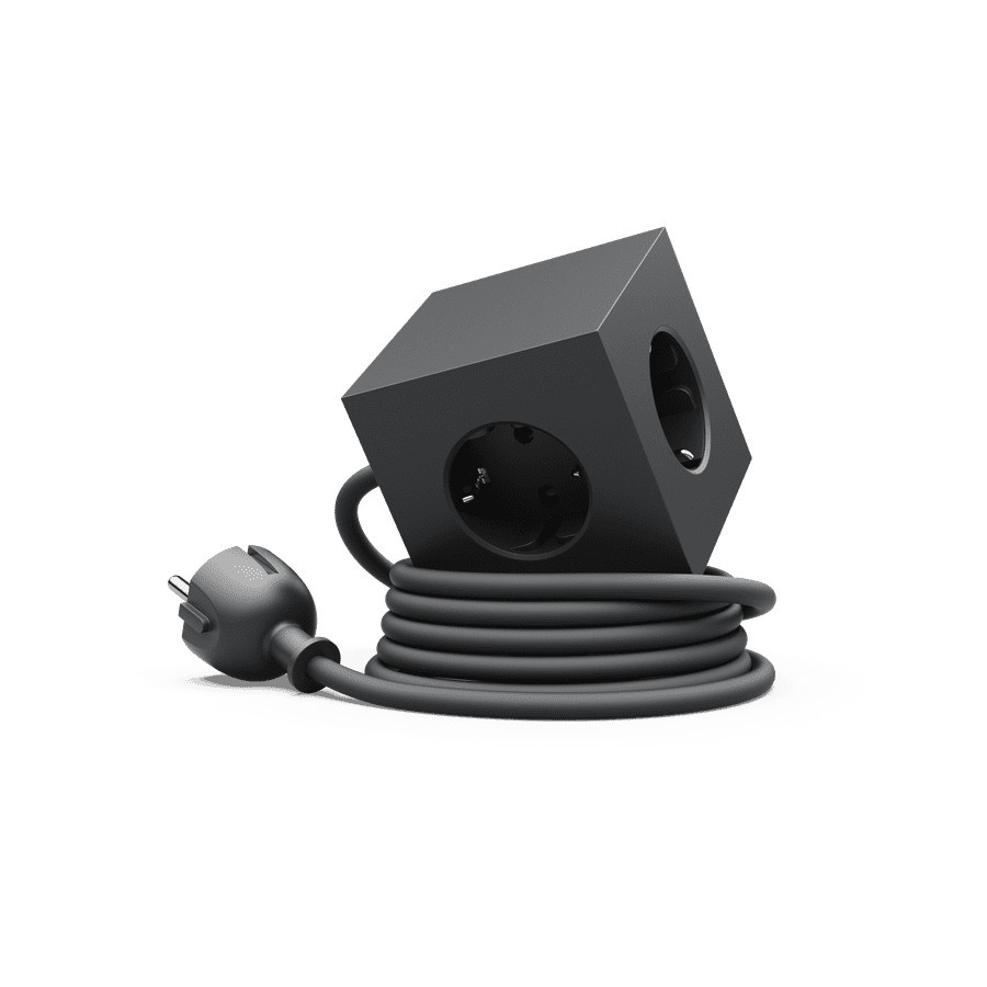 Listwa zasilająca Square 1 z podwójnym USB-C 30 W i podstawą magnetyczną, 3 m - czarna SQ1-EUFC30-30SB
