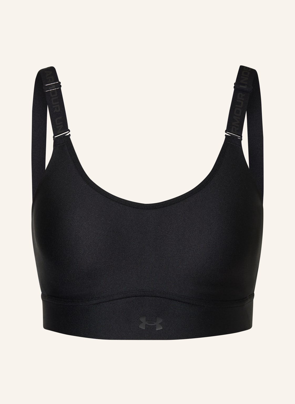 Under Armour Biustonosz Sportowy Ua Infinity Mid 2.0 Z Siateczką schwarz
