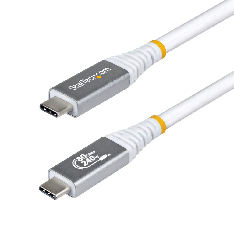 StarTech CC1M80GUSB4CABLEW kabel USB USB4 Gen 4x2 1 m USB C Biały