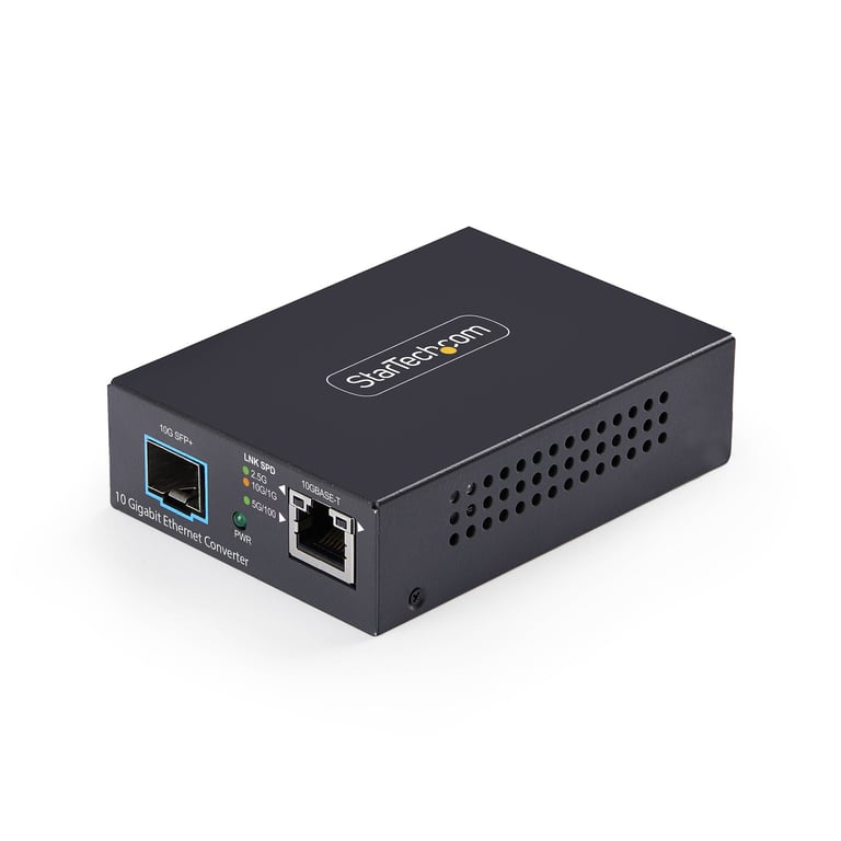 StarTech MCM10G6SSFP konwerter sieciowy 10000 Mbit/s Multifunkcyjny, Pojedynczy Czarny