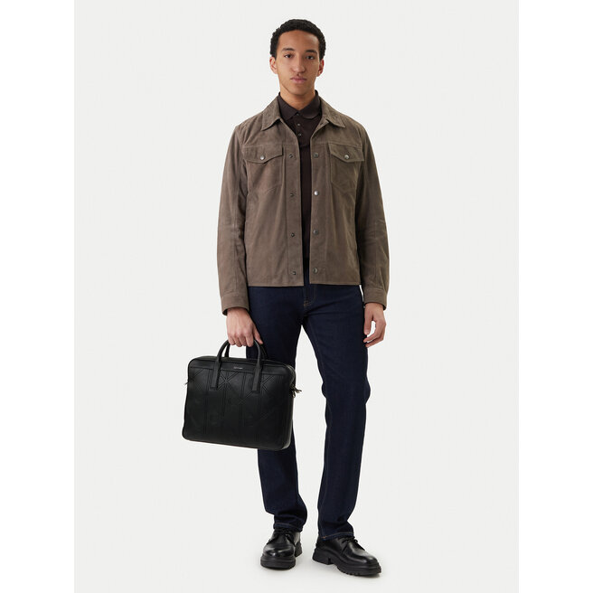 Torba na laptopa Calvin Klein Emblem Aop Emboss Commuter LV04D3329G Czarny