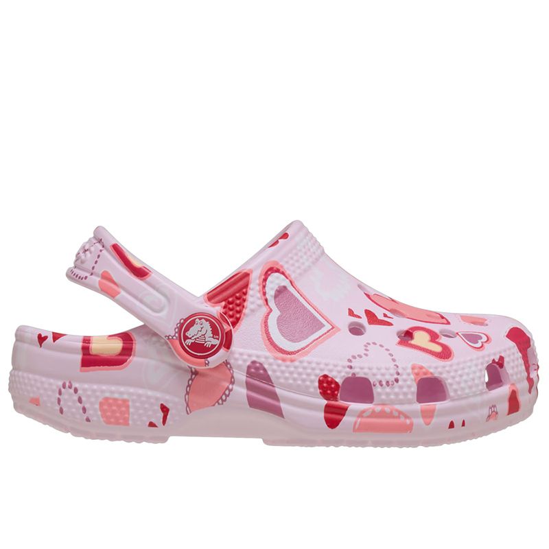 Klapki dziecięce Crocs Classic Valentine's Day Clog 209755-7CI - różowe