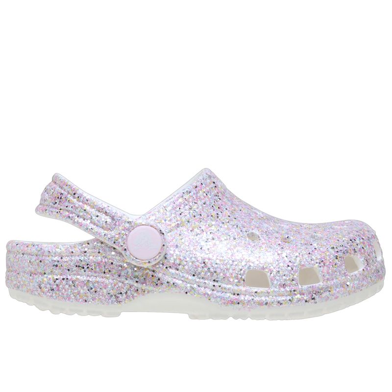Klapki dziecięce Crocs Classic Fantasy Glitter Clog 212562-100 - multikolor