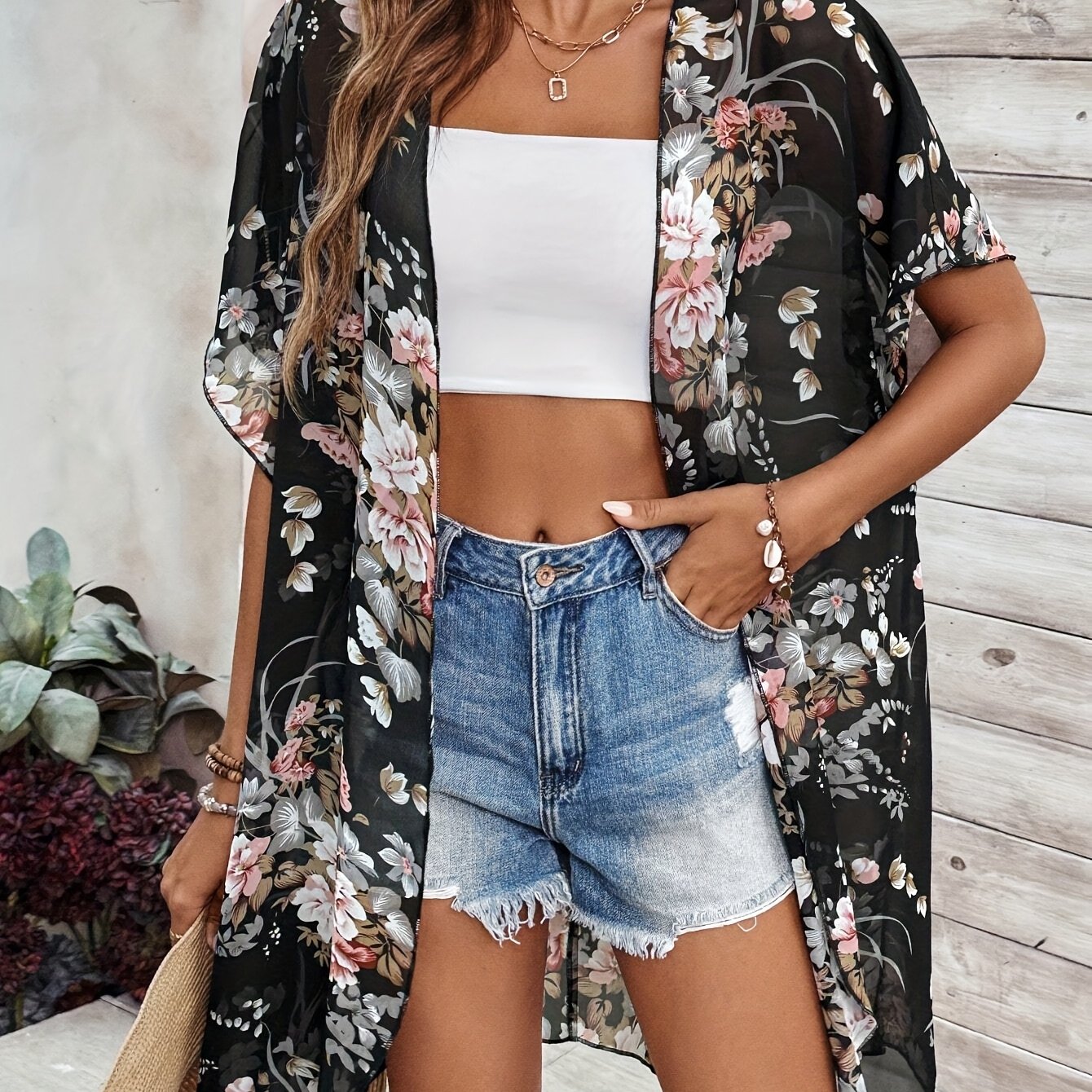 TEMU Szyfonowe Ubrania z Nadrukiem