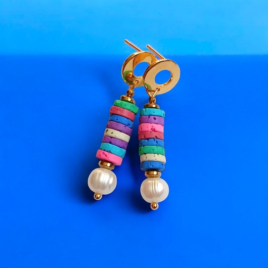 Kolczyki SUMMER COLLECTION : sztyfty kółka