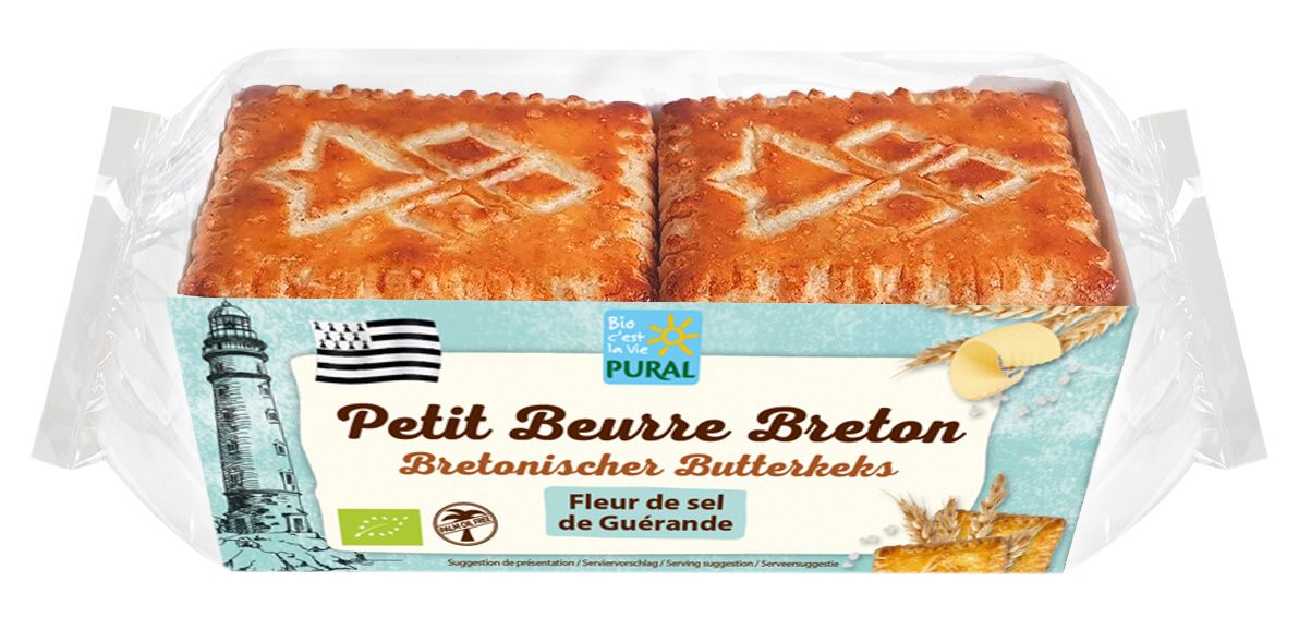 Pural Ciastka maślane bretońskie z solą morską 220 g Bio - słodycze lub przekąska