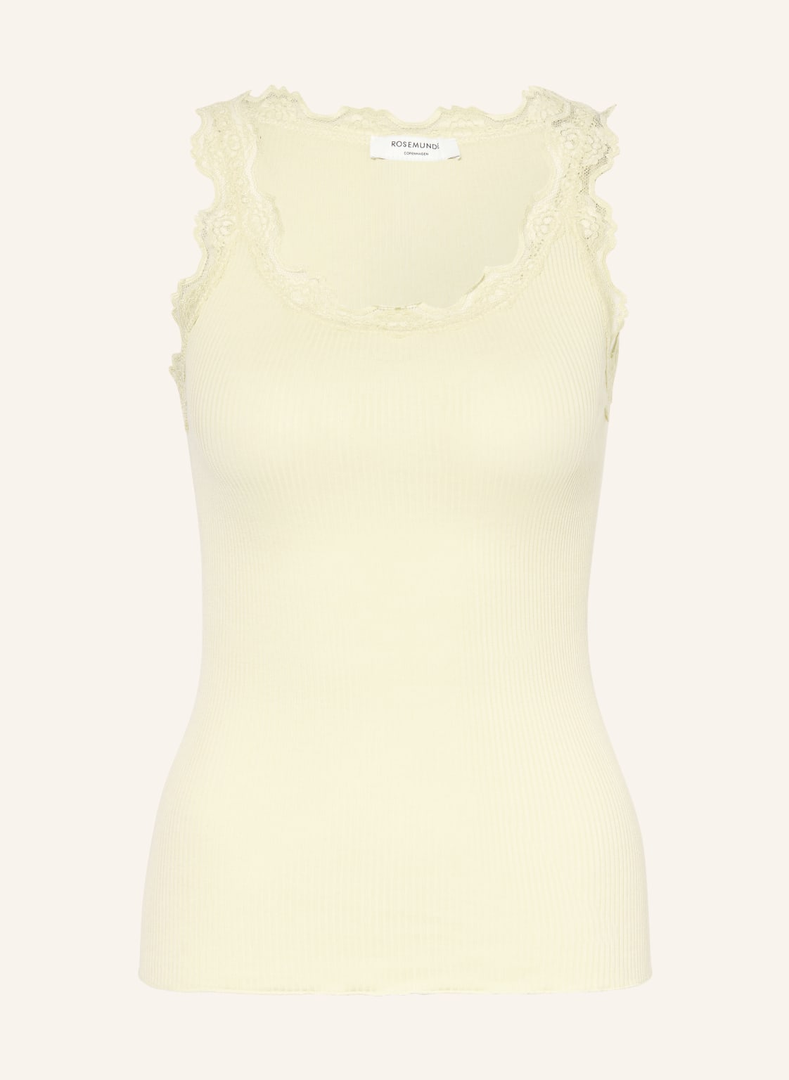 Rosemunde Top Z Jedwabiu Babette Z Koronką gelb