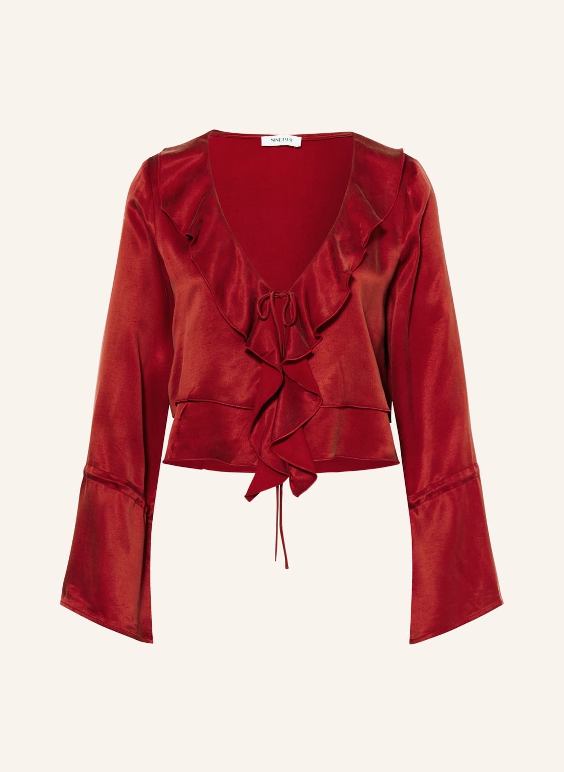 Ninety-9 Bluzka Romantic Z Falbanami rot