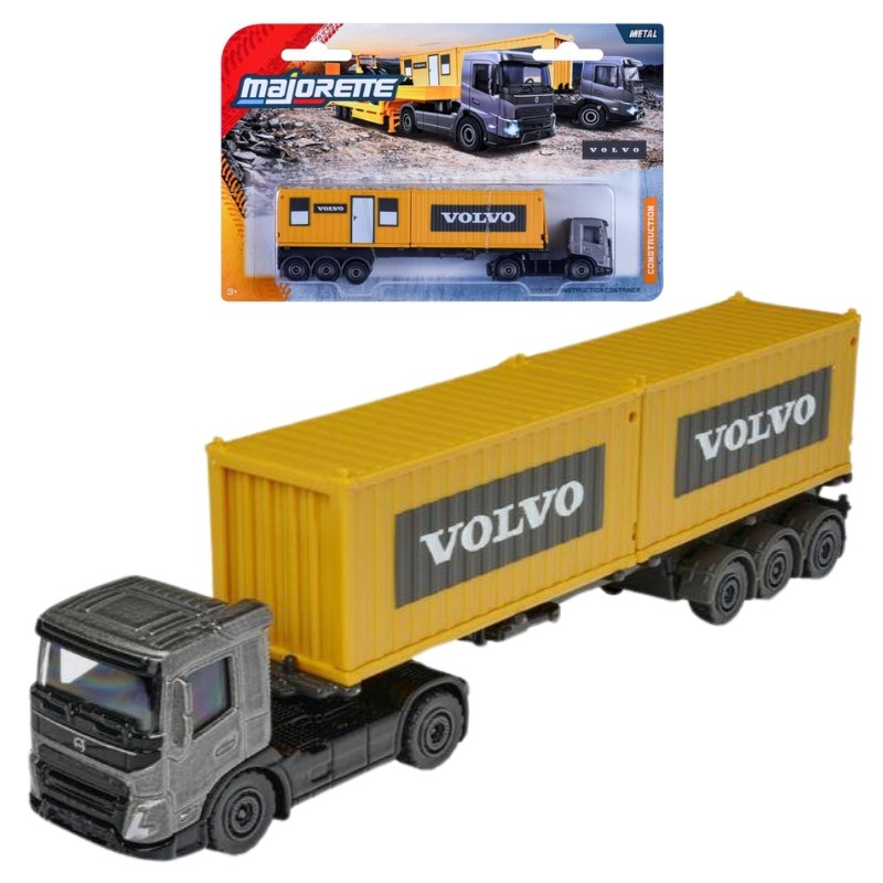 Majorette Volvo Construction Transporter Pojazdy Budowlane Pojazd Autko Samochodzik Model Ciężarówka Kontener
