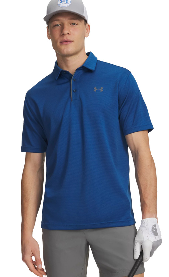 Koszulka męska polo UNDER ARMOUR Tech niebieska