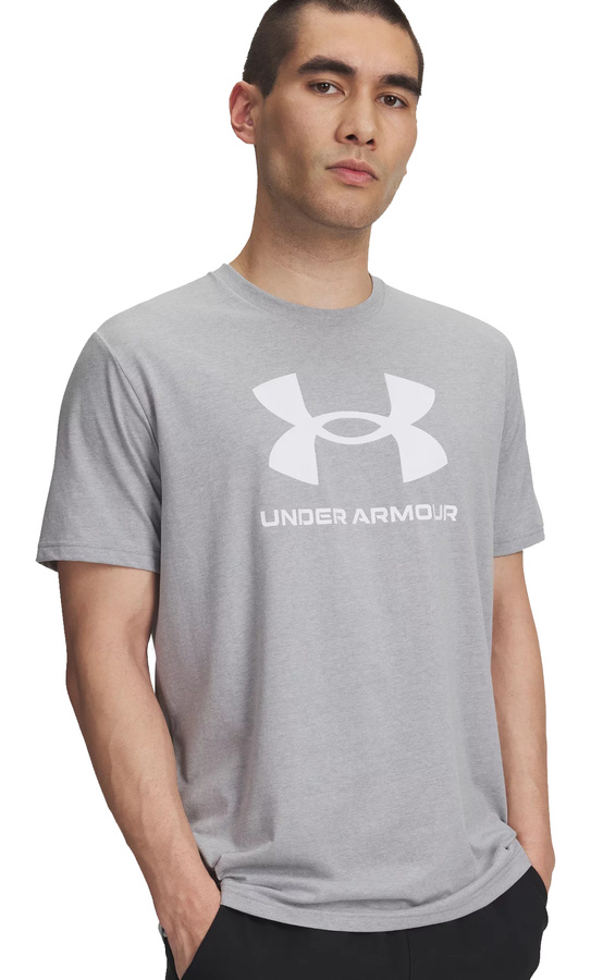 Koszulka męska Under Armour z krótkimi rękawami Logo szara