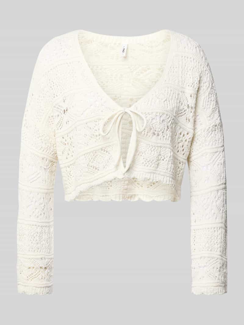 Kardigan rozpinany o skróconym kroju z recyklingowej Mieszanka bawełny Model 'BEACH LIFE'