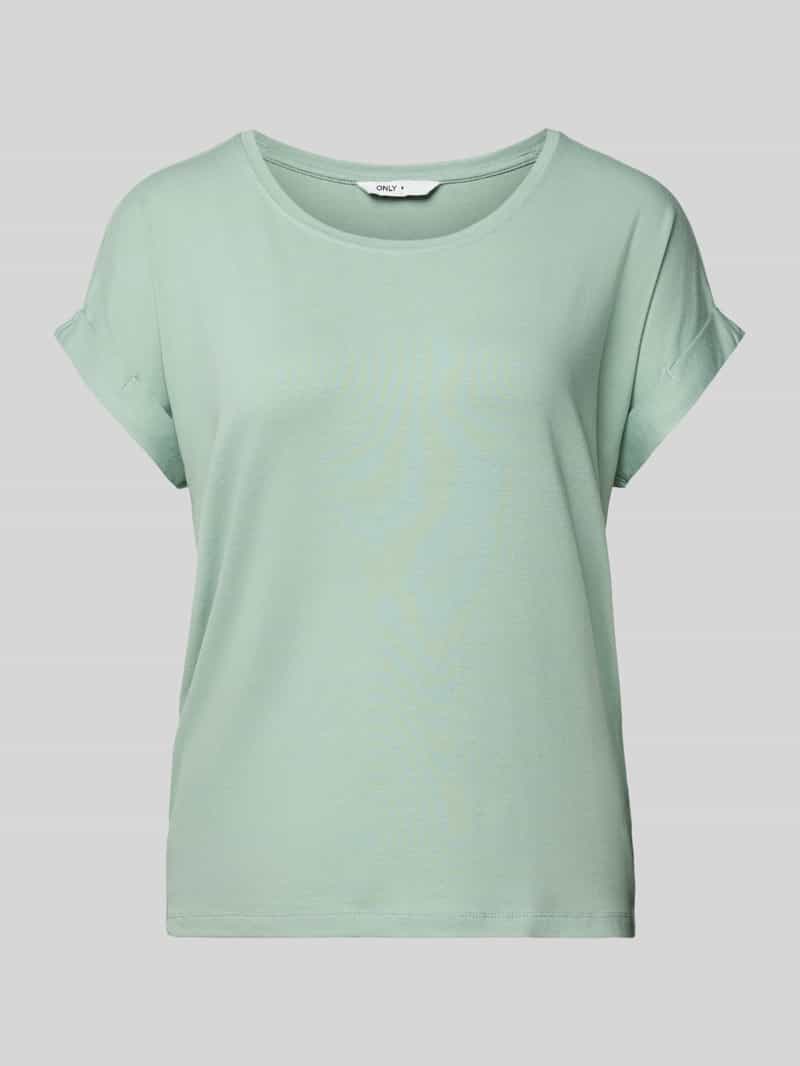 T-shirt o kroju regular fit z mieszanki wiskozy model „MOSTER”