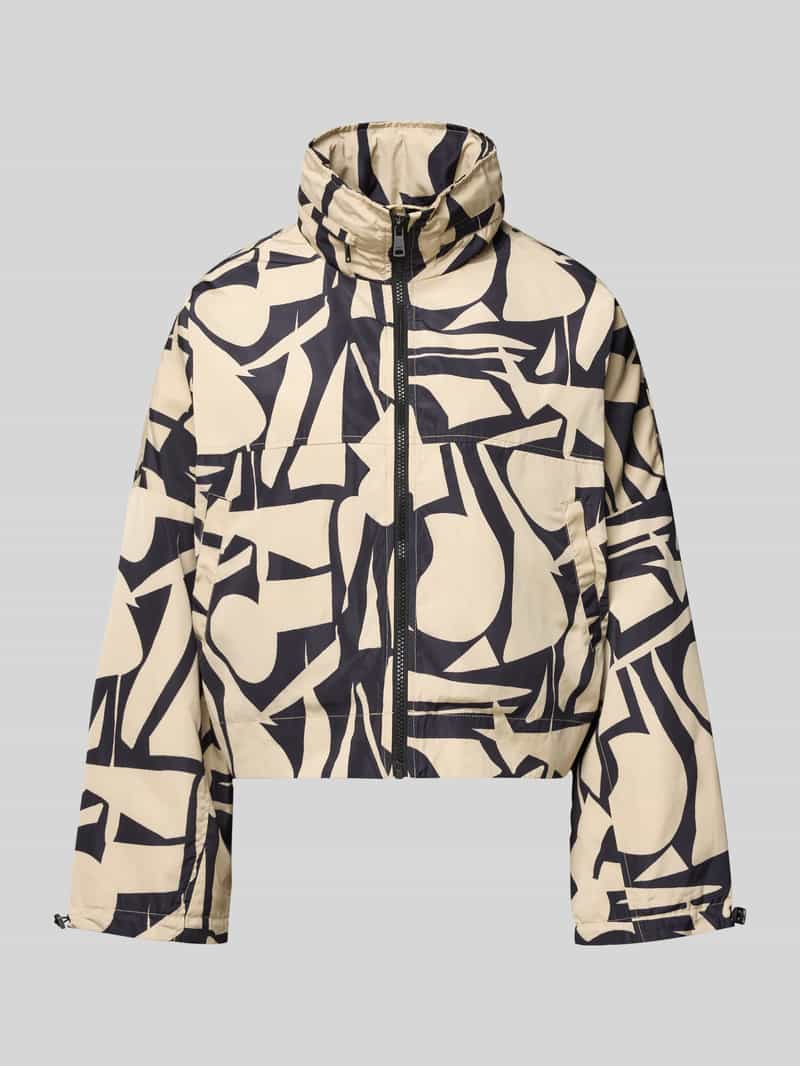 Oversized kurtka koszulowa z wzór na całej powierzchni Model 'BETTY BATSLEEVE'