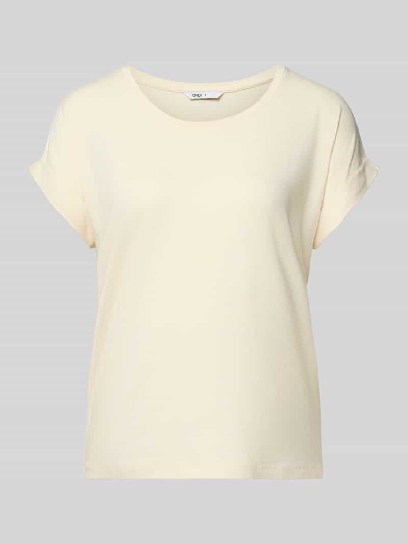 T-shirt o kroju regular fit z mieszanki wiskozy model „MOSTER”