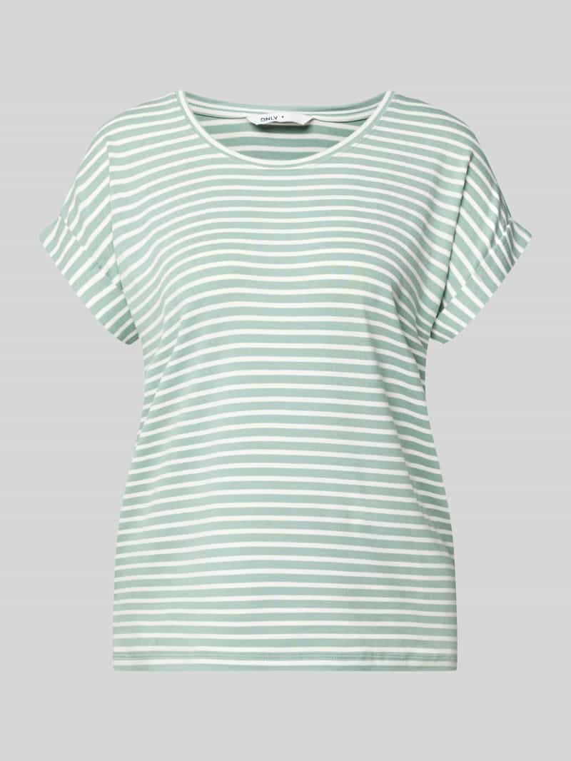 T-shirt o kroju regular fit z mieszanki wiskozy model „MOSTER”