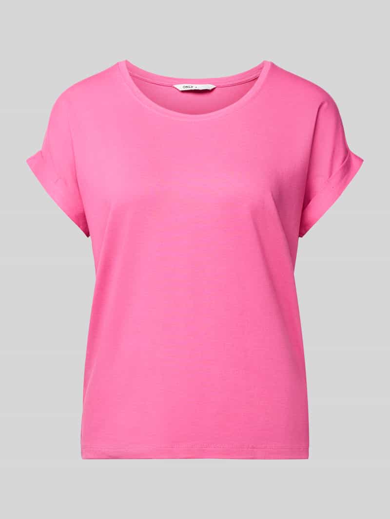 T-shirt o kroju regular fit z mieszanki wiskozy model „MOSTER”