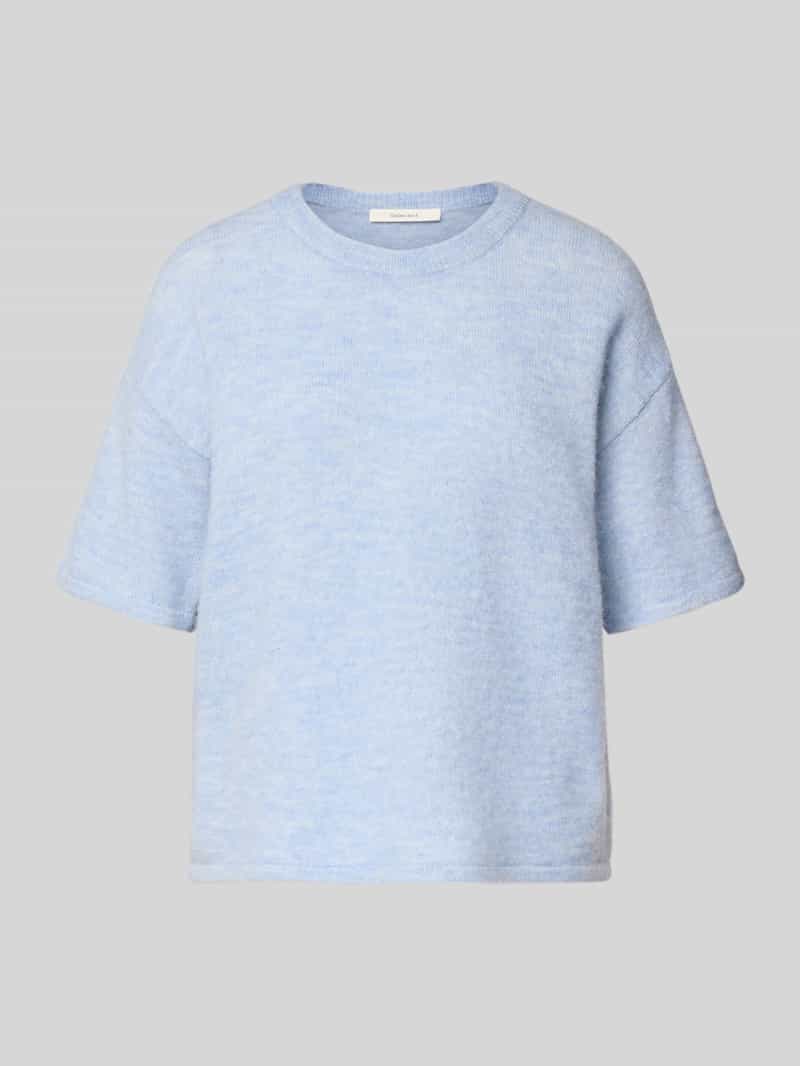 Sweter z dzianiny o kroju regular fit z mieszanki wełny z domieszką alpaki Model 'LULU'