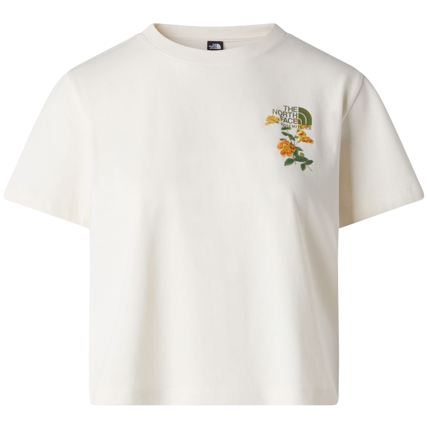 Koszulka damska The North Face W Flora Embro Regular Short Sleeve Tee-Graphic Rozmiar: L / Kolor: biały