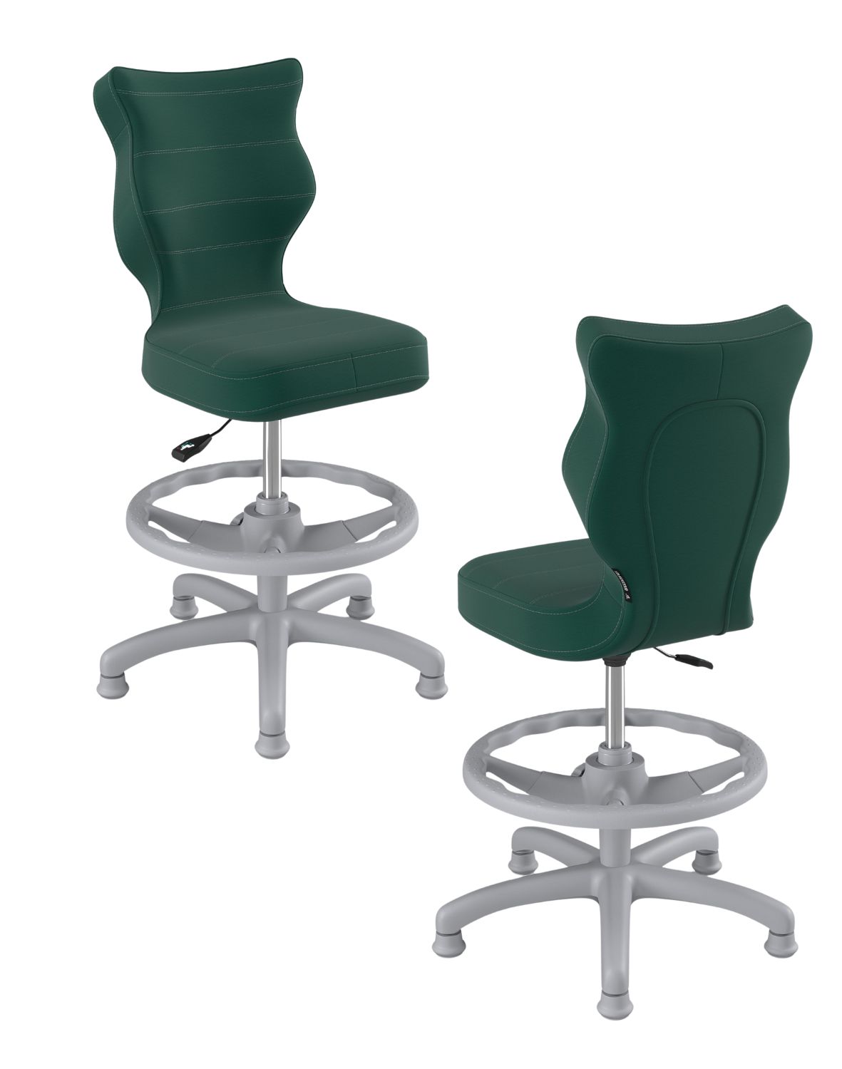 Krzesło dziecięce Entelo Petit z podnóżkiem 119-142 cm, Szara Podstawa