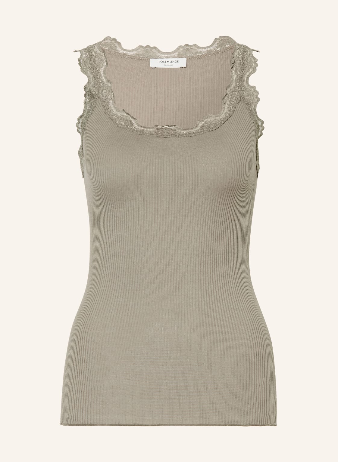 Rosemunde Top Z Jedwabiu Babette Z Koronką gruen