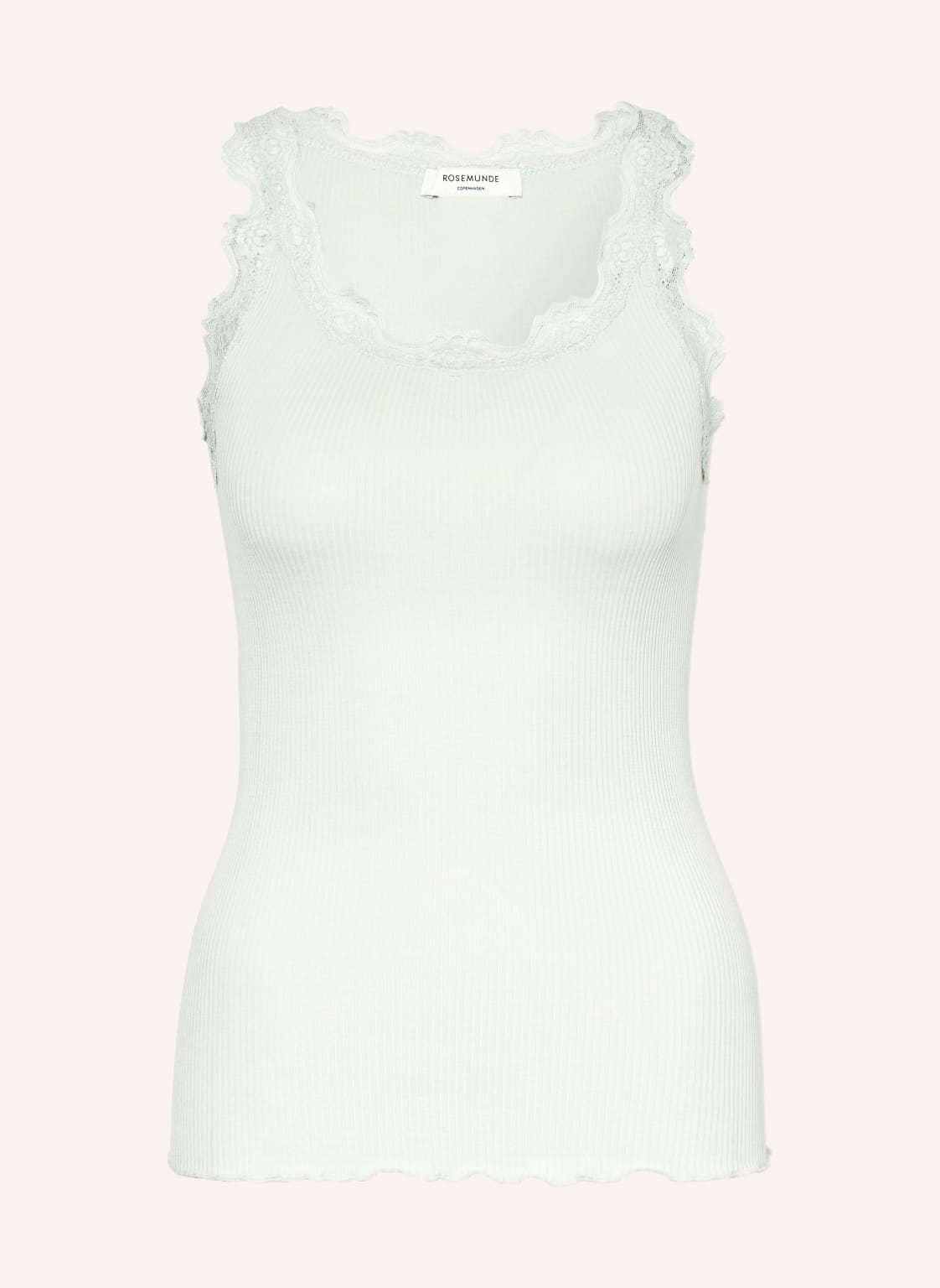 Rosemunde Top Z Jedwabiu Babette Z Koronką gruen