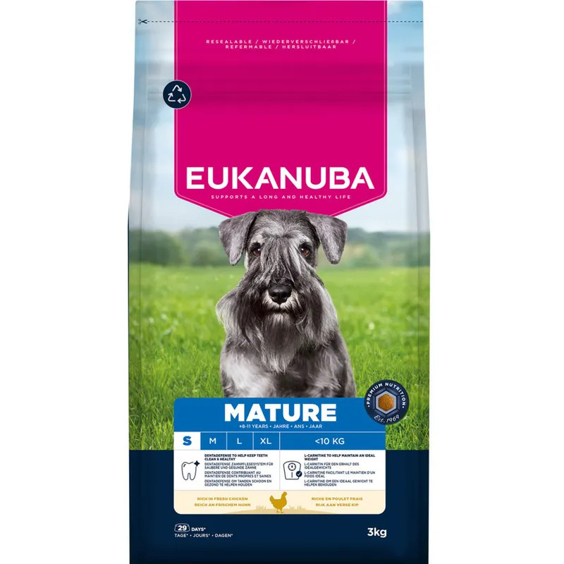 EUKANUBA Premium nutrition mature Small breed Kurczak - sucha karma dla psa - 3kg