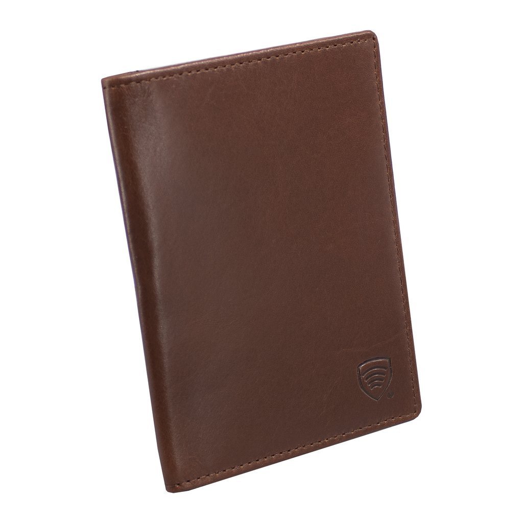 Cienki Skórzany Portfel RFID na Dowód Rejestracyjny KUK-82OBR (Brąz)