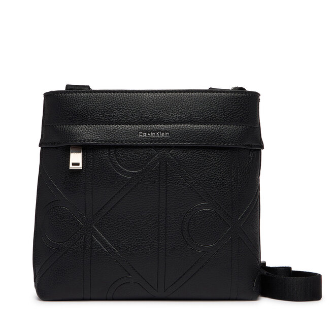 Saszetka Calvin Klein Emblem Emboss Slim Flatpack LV04D3370G Czarny
